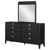Brookmead Black 8-Drawer Bedroom Dresser with Mirror from Coaster - Luna Furniture