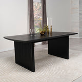 Brookmead Black Rectangular Dining Table with 18" Removable Extension Leaf from Coaster - Luna Furniture