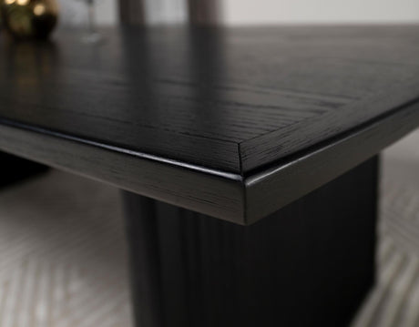 Brookmead Black Rectangular Dining Table with 18" Removable Extension Leaf from Coaster - Luna Furniture