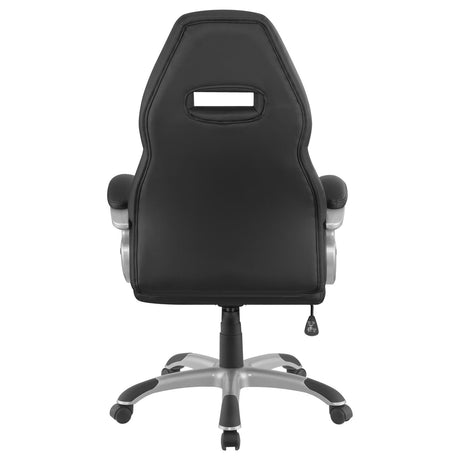 Bruce Black and Silver Adjustable Height Office Chair from Coaster - Luna Furniture