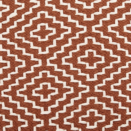 Brynnsen Rust/Ivory Pouf from Ashley - Luna Furniture