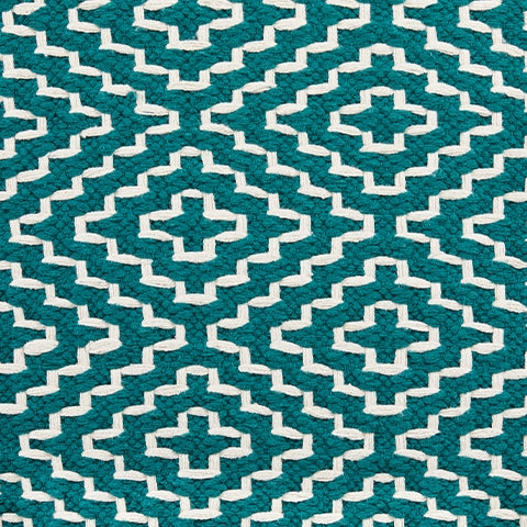 Brynnsen Teal/Ivory Pouf from Ashley - Luna Furniture