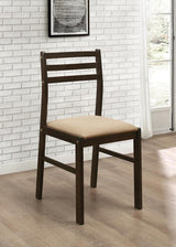 Bucknell Cappuccino and Tan 3-Piece Dining Set with Drop Leaf from Coaster - Luna Furniture