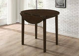 Bucknell Cappuccino and Tan 3-Piece Dining Set with Drop Leaf from Coaster - Luna Furniture