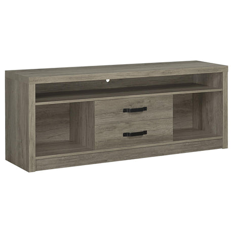 Burke Gray Driftwood 2-Drawer TV Console from Coaster - Luna Furniture