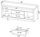 Burke Gray Driftwood 2-Drawer TV Console from Coaster - Luna Furniture