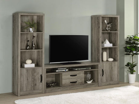 Burke Gray Driftwood 3-Piece Entertainment Center from Coaster - Luna Furniture