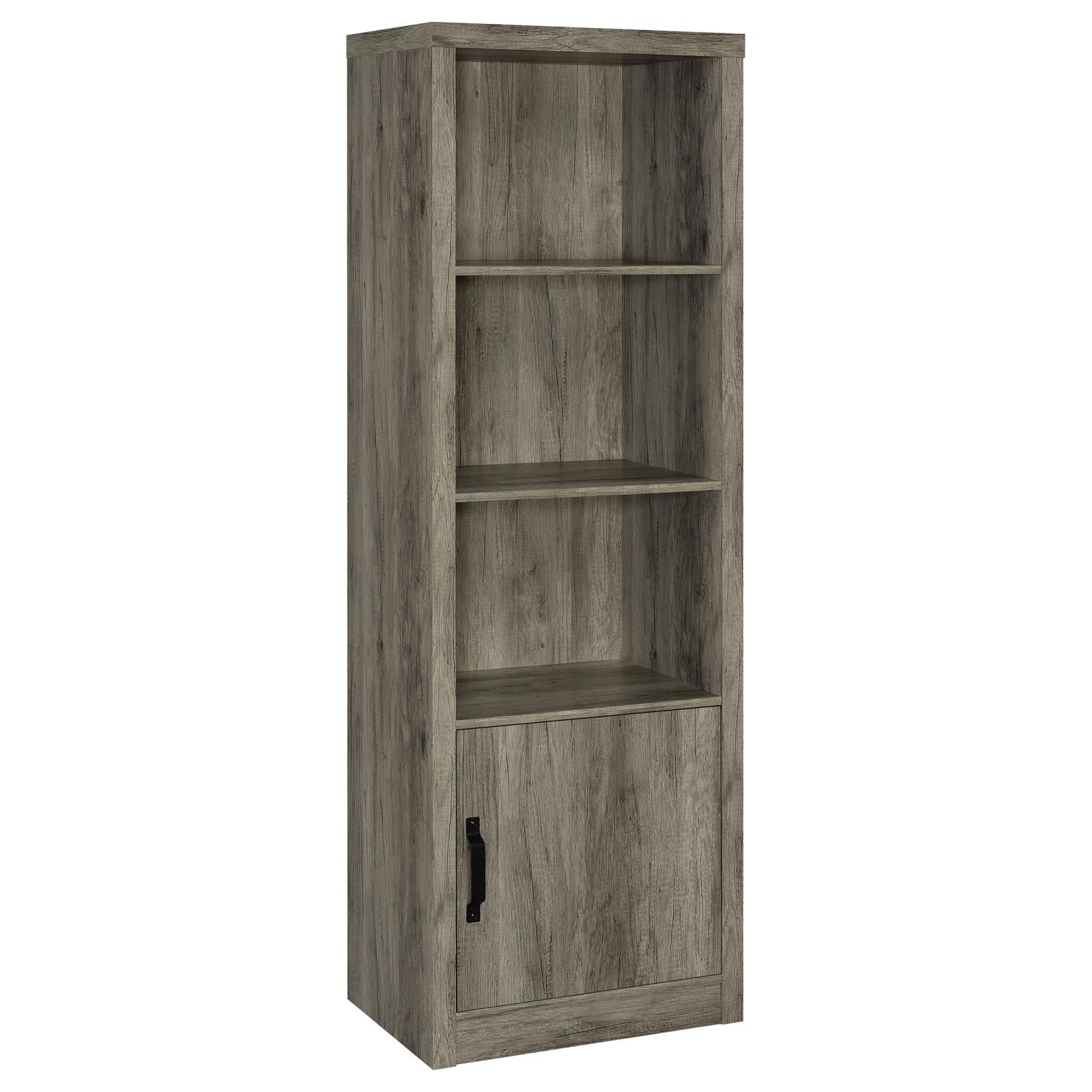 Coaster Burke 3-shelf Media Tower With Storage Cabinet Grey