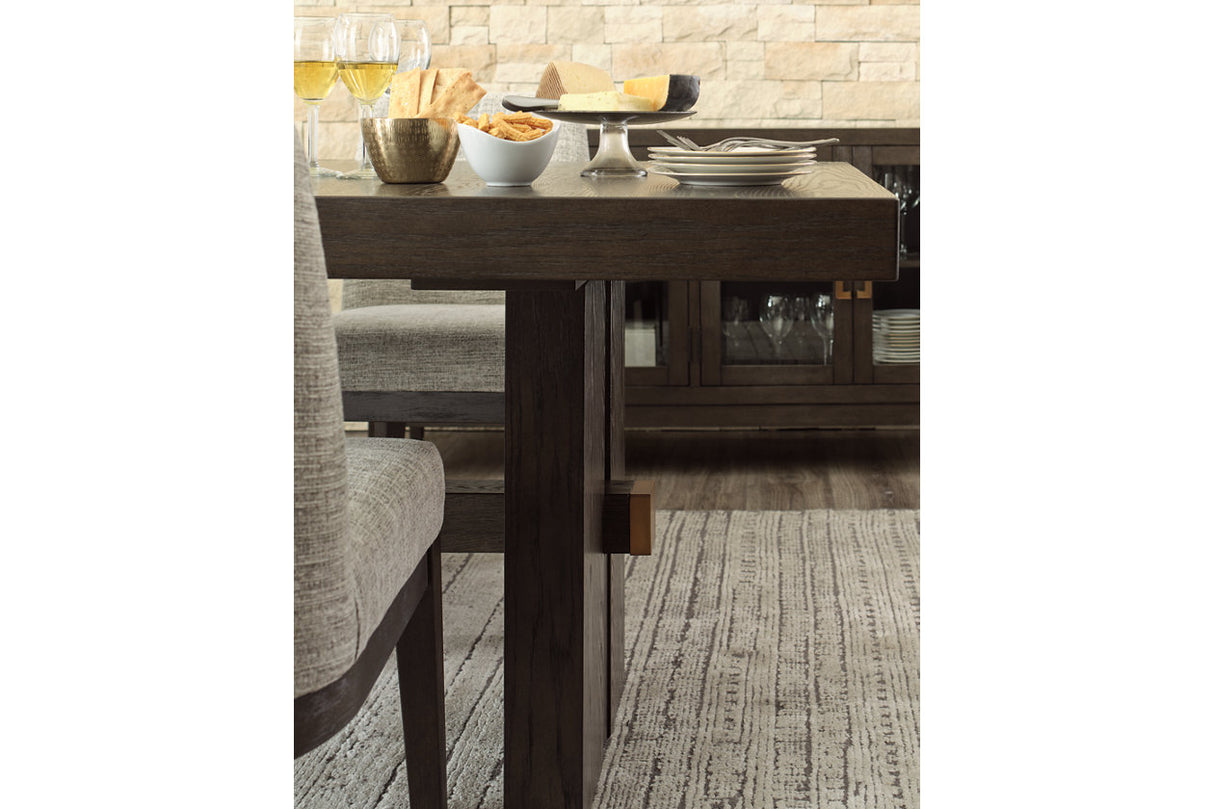 Burkhaus Dark Brown Dining Extension Table from Ashley - Luna Furniture