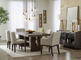 Burkhaus Dark Brown Extendable Dining Set from Ashley - Luna Furniture