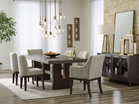 Burkhaus Dark Brown Extendable Dining Set from Ashley - Luna Furniture