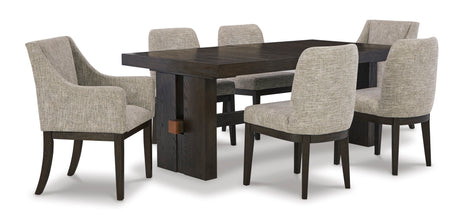 Burkhaus Dark Brown Extendable Dining Set from Ashley - Luna Furniture