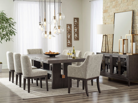 Burkhaus Dark Brown Extendable Dining Set from Ashley - Luna Furniture