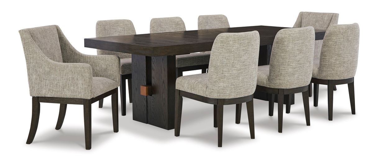Burkhaus Dark Brown Extendable Dining Set from Ashley - Luna Furniture