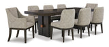 Burkhaus Dark Brown Extendable Dining Set from Ashley - Luna Furniture