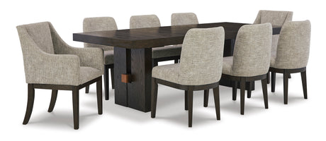 Burkhaus Dark Brown Extendable Dining Set from Ashley - Luna Furniture
