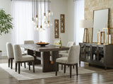 Burkhaus Dark Brown Extendable Dining Set from Ashley - Luna Furniture