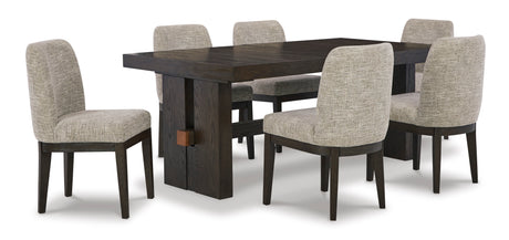 Burkhaus Dark Brown Extendable Dining Set from Ashley - Luna Furniture