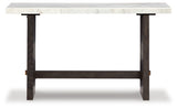 Burkhaus White/Dark Brown Sofa Table from Ashley - Luna Furniture