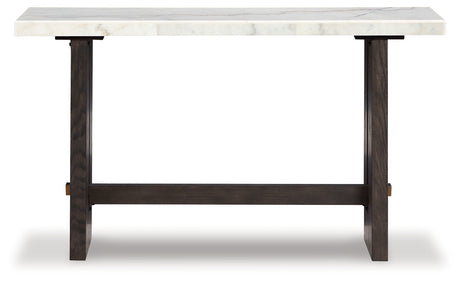 Burkhaus White/Dark Brown Sofa Table from Ashley - Luna Furniture