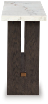 Burkhaus White/Dark Brown Sofa Table from Ashley - Luna Furniture