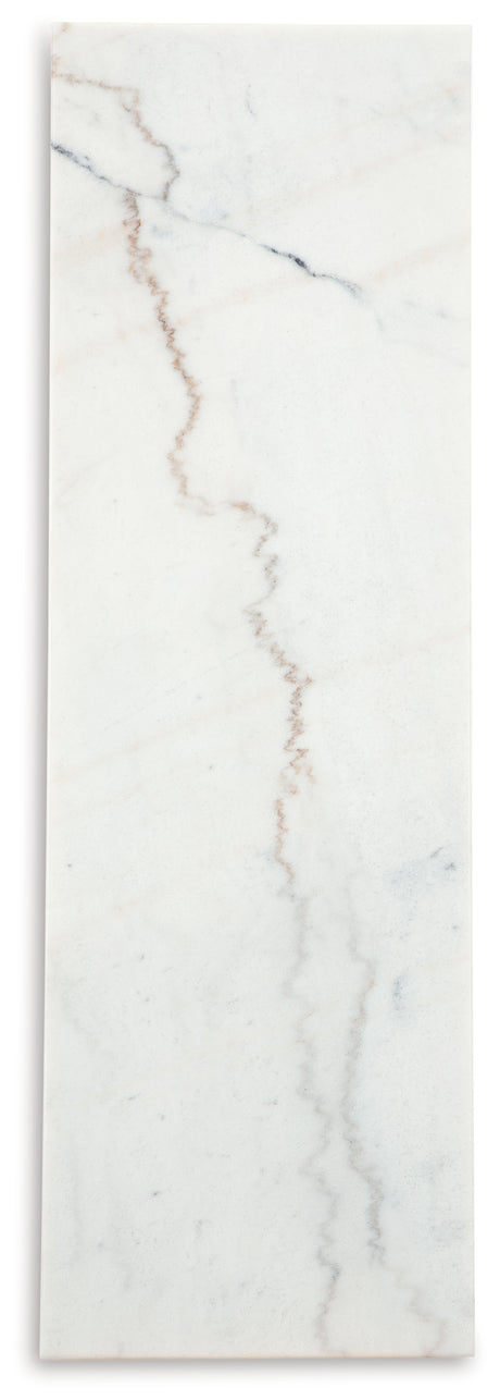 Burkhaus White/Dark Brown Sofa Table from Ashley - Luna Furniture