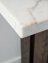 Burkhaus White/Dark Brown Sofa Table from Ashley - Luna Furniture