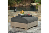 CITRINE PARK Brown Outdoor Ottoman with Cushion from Ashley - Luna Furniture