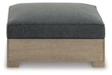 CITRINE PARK Brown Outdoor Ottoman with Cushion from Ashley - Luna Furniture
