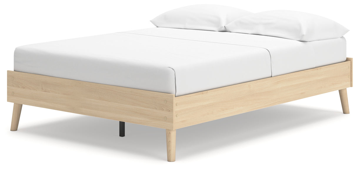 Cabinella Tan Full Platform Base Bed from Ashley Furniture - Luna Furniture