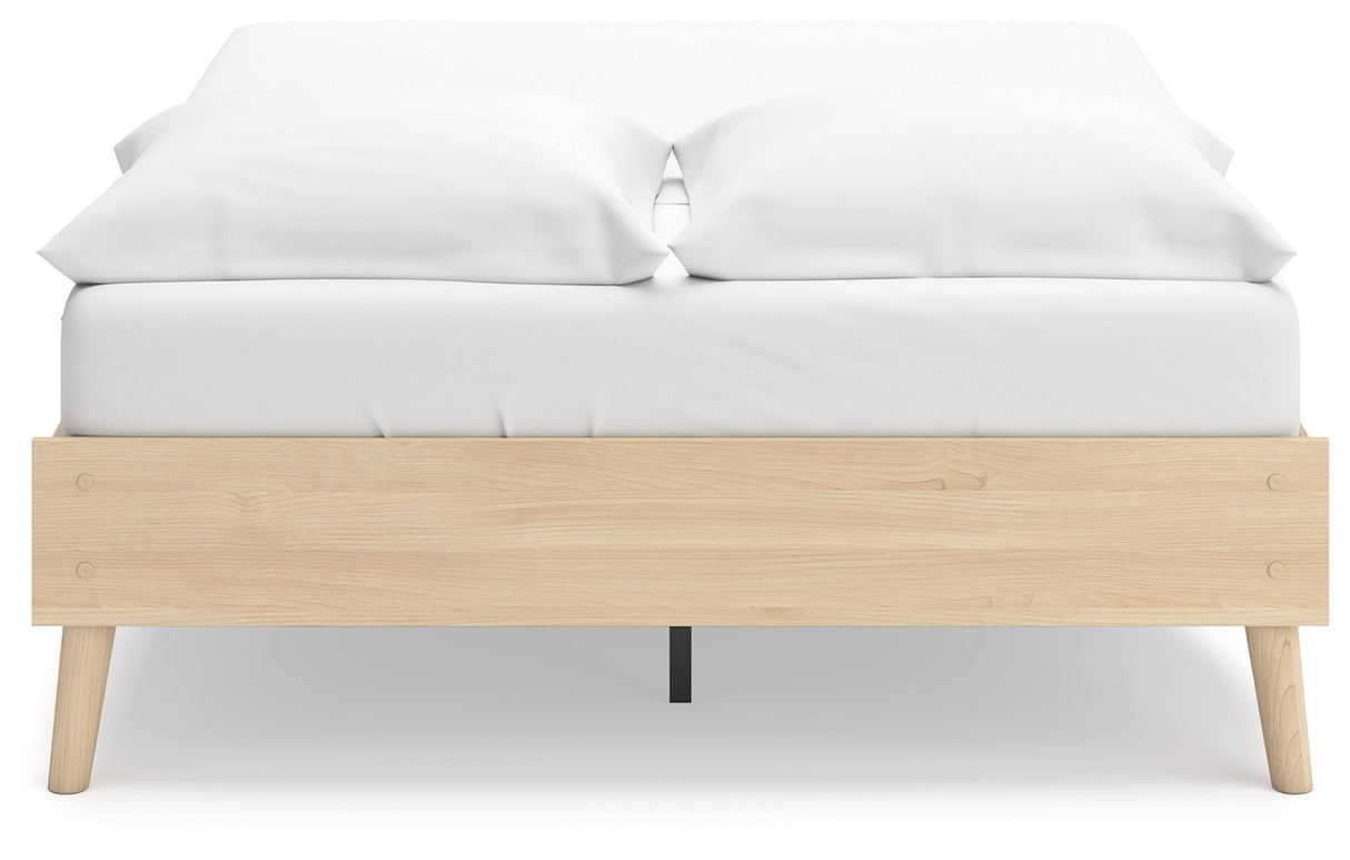 Cabinella Tan Full Platform Base Bed from Ashley Furniture - Luna Furniture