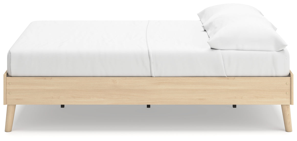 Cabinella Tan Full Platform Base Bed from Ashley Furniture - Luna Furniture