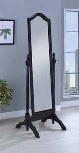 Cabot Black Rectangular Cheval Mirror with Arched Top from Coaster - Luna Furniture