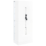 Cabra White High Gloss Display Case Curio Cabinet with Glass Shelves and LED Lighting from Coaster - Luna Furniture