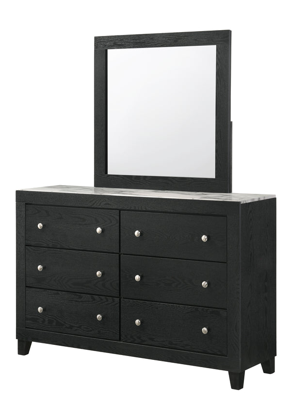 Crown Mark Cadence Black Dresser & Mirror