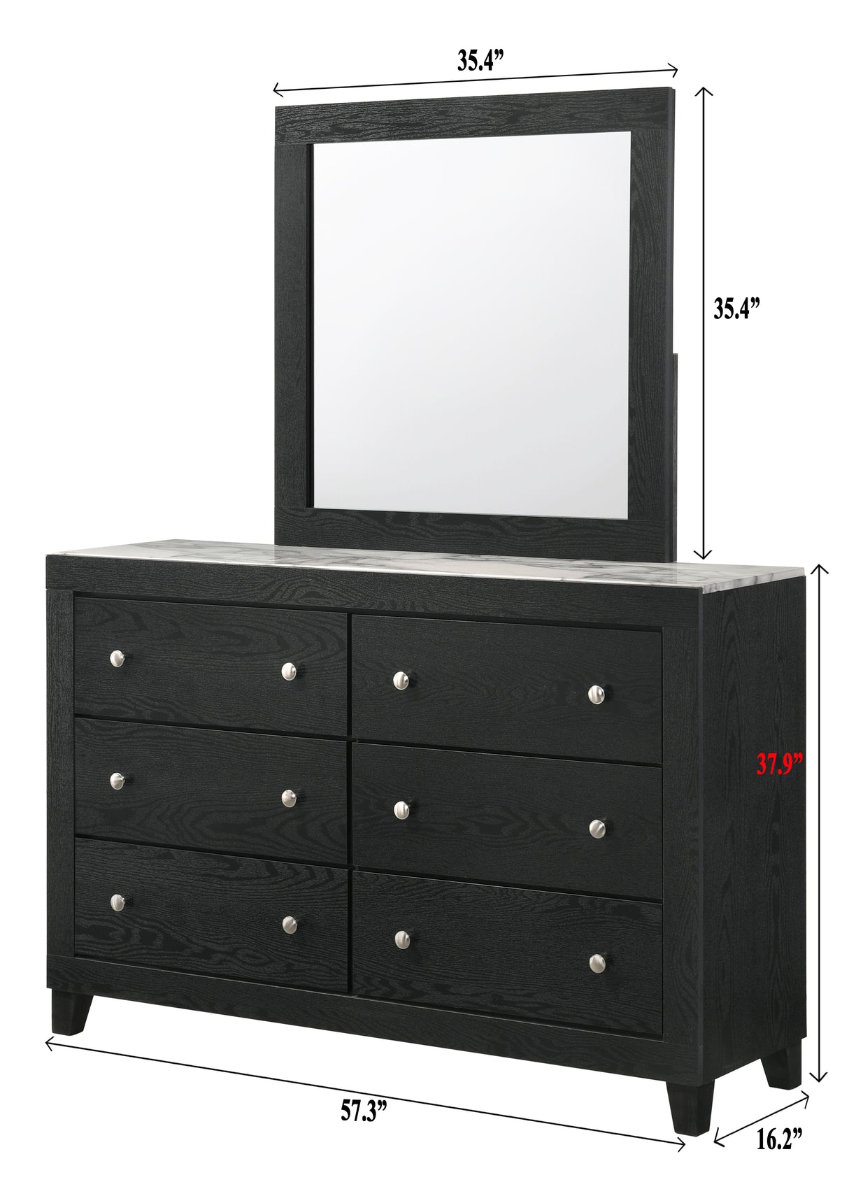 Cadence Black LED Panel Bedroom Set from Crown Mark - Luna Furniture