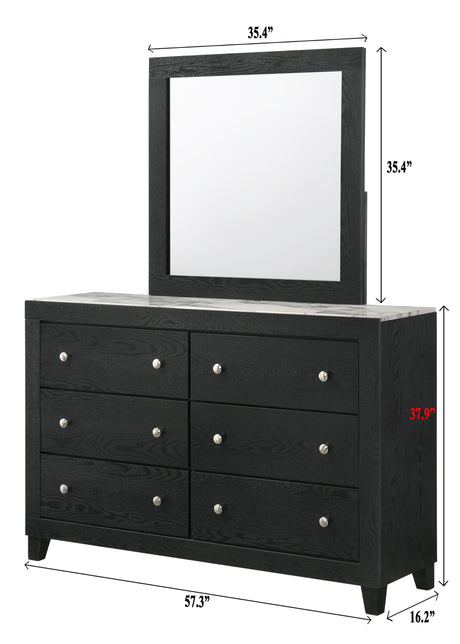 Cadence Black LED Panel Bedroom Set from Crown Mark - Luna Furniture
