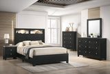 Cadence Black LED Panel Bedroom Set from Crown Mark - Luna Furniture