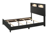 Cadence Black Queen LED Panel Bed from Crown Mark - Luna Furniture