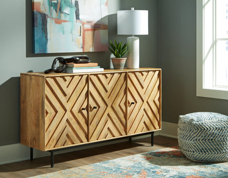 Cadewick Natural Accent Cabinet from Ashley - Luna Furniture