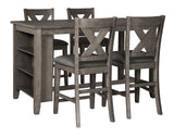 Caitbrook Gray 5-Piece Counter Height Set from Ashley - Luna Furniture