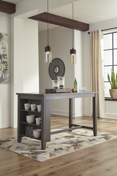 Caitbrook Gray 5-Piece Counter Height Set w/ Stools from Ashley - Luna Furniture