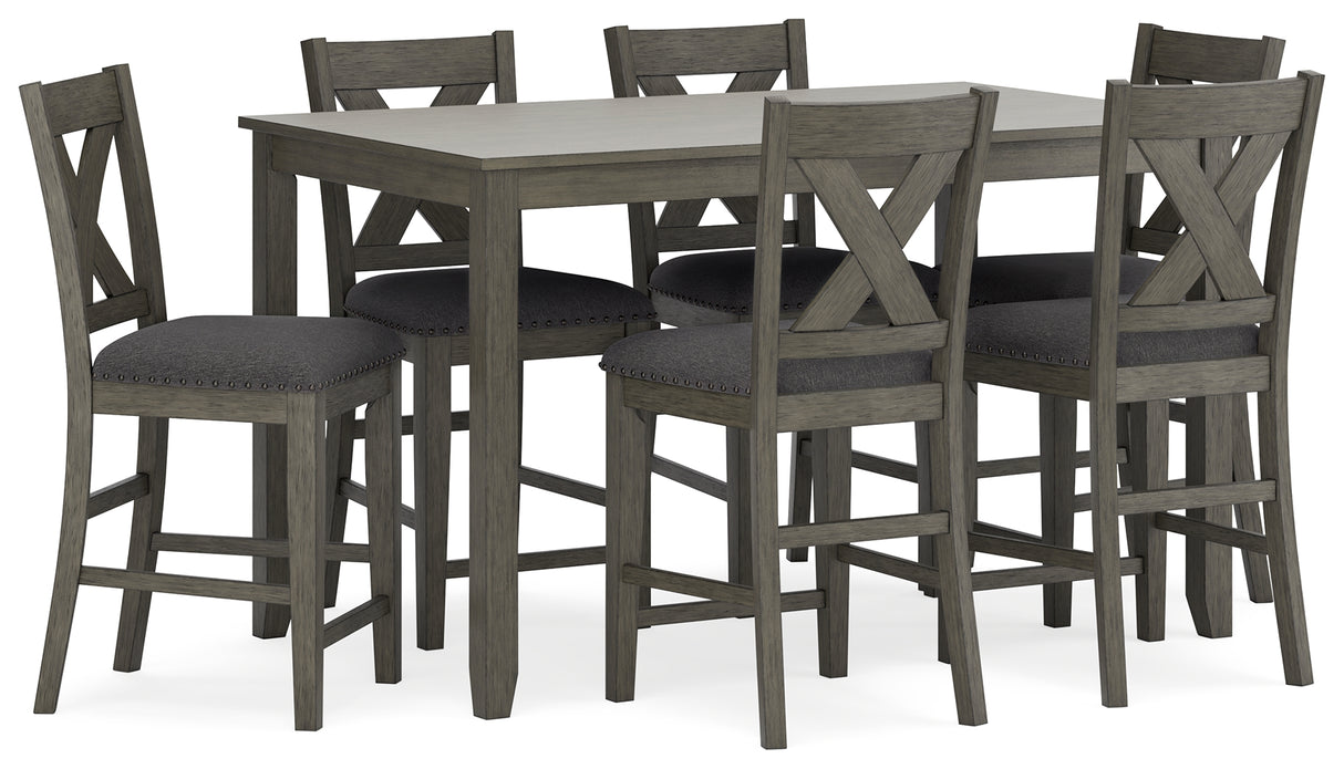 Caitbrook Gray 7-Piece Counter Height Set from Ashley - Luna Furniture