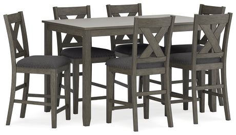 Caitbrook Gray 7-Piece Counter Height Set from Ashley - Luna Furniture