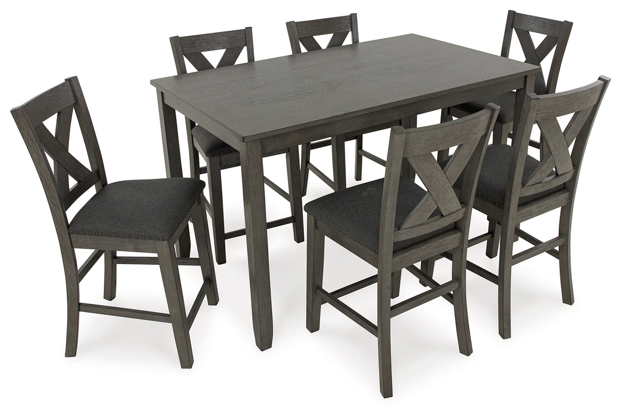 Caitbrook Gray 7-Piece Counter Height Set from Ashley - Luna Furniture