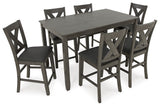 Caitbrook Gray 7-Piece Counter Height Set from Ashley - Luna Furniture