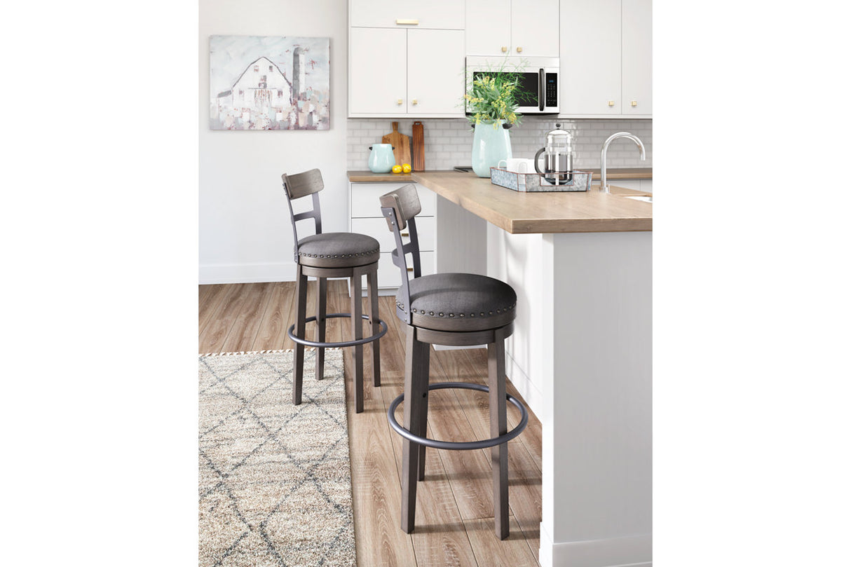 Caitbrook Gray Bar Height Barstool from Ashley - Luna Furniture