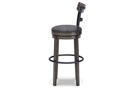 Caitbrook Gray Bar Height Barstool from Ashley - Luna Furniture