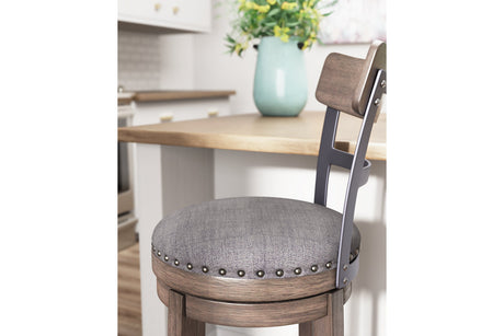 Caitbrook Gray Bar Height Barstool from Ashley - Luna Furniture