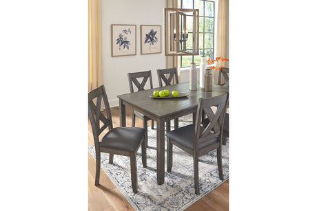 Caitbrook Gray Dining Table and Chairs from Ashley - Luna Furniture